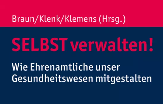 Ein Buchcover, welches im oberen Drittel roten und im unteren Drittel dunkelblauen Hintergrund hat. Der Titel "SELBST verwalten!" steht in pink auf Dunkelblau. Ein Buchcover, welches im oberen Drittel roten und im unteren Drittel dunkelblauen Hintergrund hat. Der Titel "SELBST verwalten!" steht in pink auf Dunkelblau.